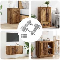 VidaXL Scharnier 2 pcs nikkel 139 x 64,1 x 10 mm ijzer - thumbnail