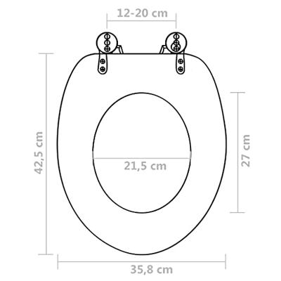 VidaXL Toiletbril simpel ontwerp mdf zwart VidaXL Toiletbril simpel ontwerp mdf zwart