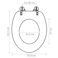 VidaXL Toiletbril simpel ontwerp mdf zwart - thumbnail