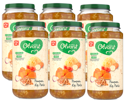 Olvarit 12m+ Pompoen Kip Pasta
