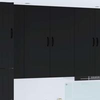 Keukenkast met plank Zwart 40 x 31 x 100 cm Bewerkt hout - thumbnail