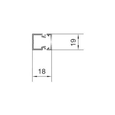 Hager LFH2002009016 Kabelgoot (l x b x h) 2000 x 19 x 18 mm Wit 2 m