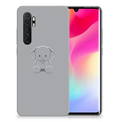 Xiaomi Mi Note 10 Lite Telefoonhoesje met Naam Grijs Baby Olifant Xiaomi Mi Note 10 Lite Telefoonhoesje met Naam Grijs Baby Olifant