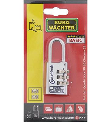 Burg Wächter 3641 Hangslot 30.20 mm Aluminium-zilver (chroom) Cijferslot