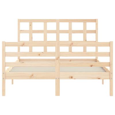 Bedframe met hoofdbord massief hout