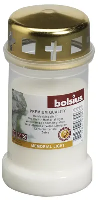 Bolsius herdenkingslicht det deksel crème/goud 12 stuks