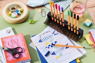 Fineliner stabilo point 88 f clickset à 10 kleuren