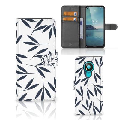 Nokia 3.4 Hoesje Leaves Blue Nokia 3.4 Hoesje Leaves Blue