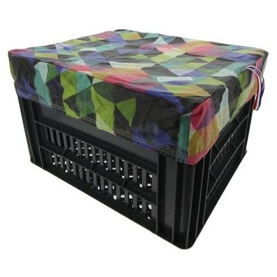 Fietskrat Fietsmand Hoes Medium Colored Triangles