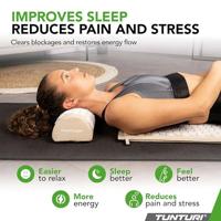 Tunturi Acupressuur Mat met kussen | Spijkermat | Meditatie Mat | Acupunctuur Set | 83x42 cm | Beige - thumbnail