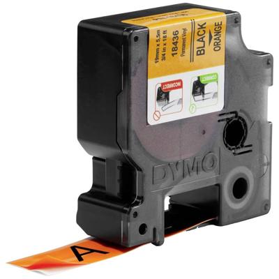 Labeltape DYMO IND RHINO S0718500 Vinyl Tapekleur: Oranje Tekstkleur:Zwart 19 mm 5.5 m