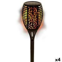 Set tuinverlichting op zonne-energie Aktive 51 Plastic 11 x 77,5 x 11 cm (4 Stuks) - thumbnail