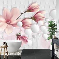 Fotobehang - Prachtige Magnolia, 3D look, te koop in 11 maten, Premium Print, incl behanglijm - thumbnail