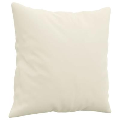 2-delige Loungeset met kussens fluweel crèmekleurig
