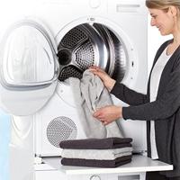 Scanpart tussenkader voor wasmachine en droger met werkblad Droger accessoire Wit - thumbnail
