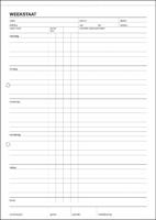 Sigel Expres weekstaat, ft A4, Nederlandstalig, 50 vel - thumbnail