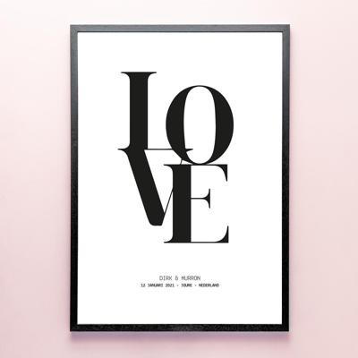 Gepersonaliseerde Poster Love (A2 Formaat)