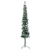 VidaXL Kunstkerstboom half met standaard smal 240 cm groen - thumbnail