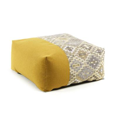 Kave Home Poef 'Nazca' 70cm, kleur Mosterdgeel