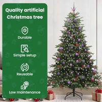 VidaXL Kunstkerstboom groen 240 cm pvc en metaal en plastic - thumbnail