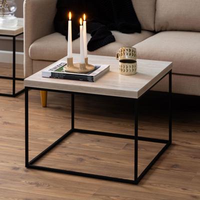 Bendt Vierkante Salontafel 'Maresa' Travertine-look, 60 x 60cm Bendt Vierkante Salontafel 'Maresa' Travertine-look, 60 x 60cm