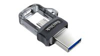 SanDisk 173384 USB flash drive 32 GB USB Type-A / Micro-USB Zwart, Transparant - thumbnail