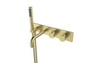 Style inbouw badthermostaat muur geborsteld messing - thumbnail