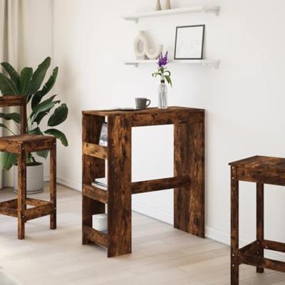 Bartafel met rekken 90x40x103,5 cm bewerkt hout gerookt eiken