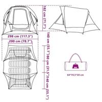 Gezinstent 6-persoons waterdicht blauw - thumbnail