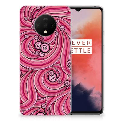 OnePlus 7T Hoesje maken Swirl Pink OnePlus 7T Hoesje maken Swirl Pink