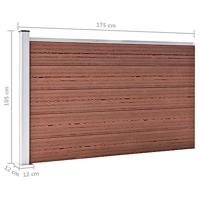 VidaXL Schutting 175x105 cm hkc bruin - thumbnail
