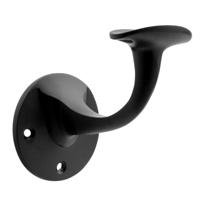 De Oude Deurklink Leuninghouder zwart - opschroevend - thumbnail