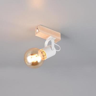 Trio PlafondlampLynar wit met hout - R86661031