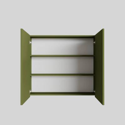 Spiegelkast BWS Cube 80x70x16 cm 2 Deuren Groen Spiegelkast BWS Cube 80x70x16 cm 2 Deuren Groen