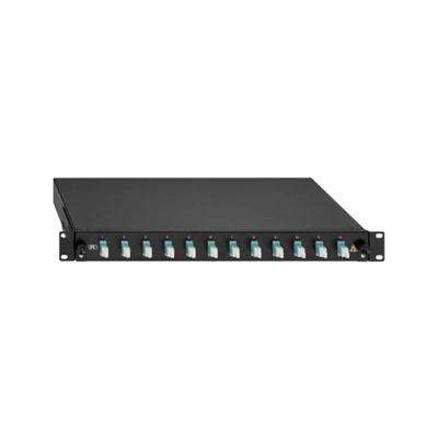 Rutenbeck 12 x LC-D OM3 aqua Glasvezel-splitterbox 12 poorten 1 HE Rutenbeck 12 x LC-D OM3 aqua Glasvezel-splitterbox 12 poorten 1 HE