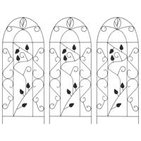 VidaXL Plantenklimrekken 3 st 40x100 cm ijzer zwart - thumbnail