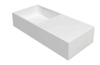 Wastafel Best Design N75 Just Solid 75x33x15 cm Mat Wit - thumbnail