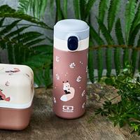 Geïsoleerde waterfles met tuit - MONBENTO - Kinderen - Snelopenende dop - Pop Fox - thumbnail