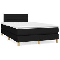 Boxspring met matras en LED stof zwart 120x190 cm - thumbnail