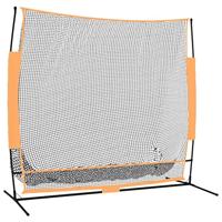 VidaXL Golftrainingsnet 215x107x216 cm polyester zwart en oranje - thumbnail