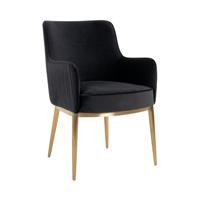 Richmond Eetkamerstoel 'Breeze' Velvet, kleur Antraciet - thumbnail