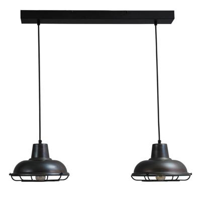 Masterlight Industrie eettafellampIndustria 2x26 2-lichts rooster gunmetal - 2045-30-06-S-C-70-2