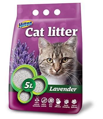 HILTON bentoniet lavendel klonterende kattenbakvulling - 5 l