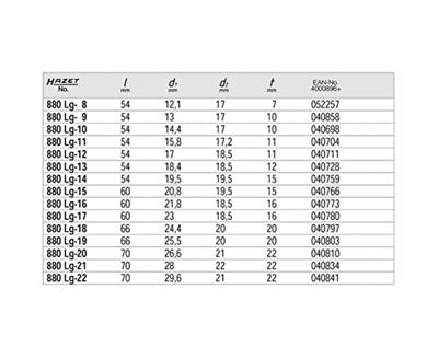 Hazet 880LG 880LG-22 Dop (zeskant) Dopsleutelinzetstuk 22 mm 3/8 (10 mm)