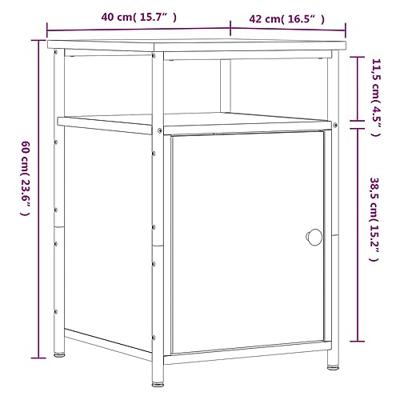 Nachtkastjes 2 st 40x42x60 cm bewerkt hout gerookt eikenkleurig