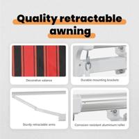 VidaXL Inklapbaar zonnescherm oranje 400 x 200 cm stof - thumbnail