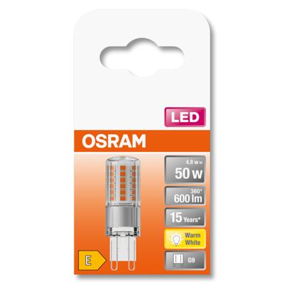 OSRAM HOMELIGHTING 4058075432451 LED-lamp Energielabel E (A - G) G9 Ballon 4.5 W = 50 W Warmwit (Ø x h) 17 mm x 55 mm 1 stuk(s)