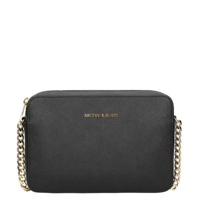 Michael Kors leren crossbody tas Jet Set L zwart
