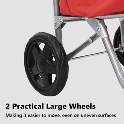 VidaXL Winkel trolley rood 35 x 28 x 92 cm oxford stof