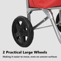 VidaXL Winkel trolley rood 35 x 28 x 92 cm oxford stof - thumbnail